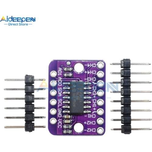 DC 2.7V-5.5V MCP3424 Programmable Gain Amplifier Module 4 Channel I2C IIC Interface A/D Converter For Arduino For Raspberry Pi