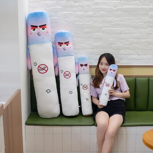 Cigarette Long Pillow Soft Cartoon Stuffed New Simulation Cigarette Boyfriend Kids Girl Gift Birthday Kawaii Pillows