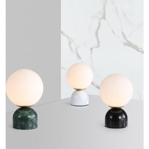Nordic bedroom marble lamp light designer luxury bar household example room mini ins the wind of the head of a bed lamp