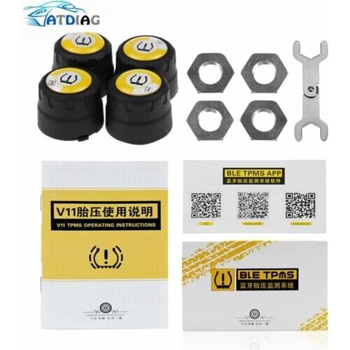 TPMS Bluetooth 4.0 universal external tyre pressure sensor support IOS Android phone Tire Pressure Sensor Easy Install