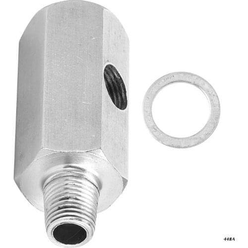 1/8 NPT Oil Pressure Sensor Tee to NPT Adapter Turbo Stainless Steel Adapter Turbo Supply Feed Line Gauge Hydraulic