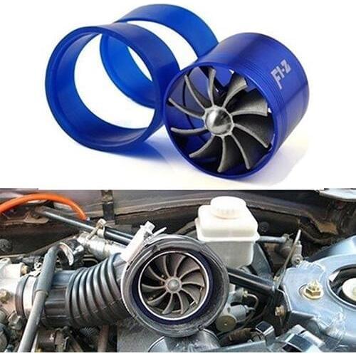 Universal Fuel Gas Saver Air Filter Intake Single Supercharger Turbine Turbo Fan
