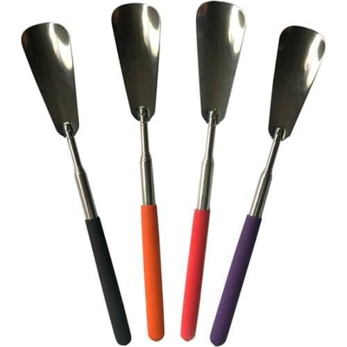 1PCS Useful Shoe Lifter Shoe Spoon Professional Telescopic Steel Long Handle Shoe Horn Flexible Long Handle Shoehorn