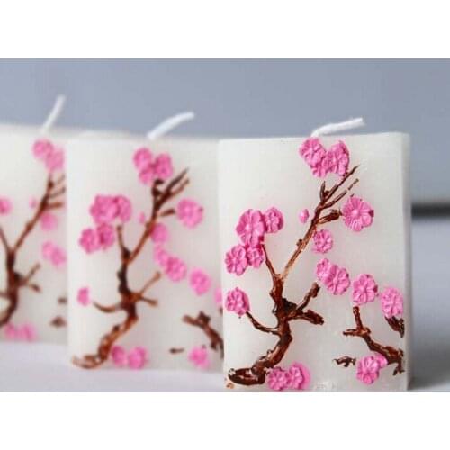 10pcs Plum Blossom Candle For Wedding Baby Shower Birthday Souvenirs Gifts Favor Packaged with Box Ribbon