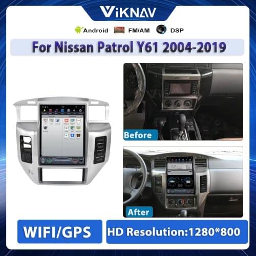 Android For Nissan Patrol Y61 2004-2019 Car Radio PX6 DVD Multimedia Player GPS Navigation CarPlay Screen Head Unit