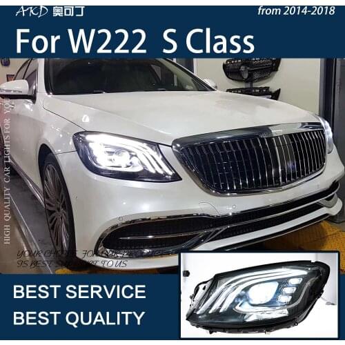 AKD Car Styling For Benz W222 / W223 LED Headlight DRL LED High Projector Lens LED Light Guide Driving Turn Sigh Lamp Assembly