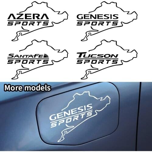Car styling Racing Nurburgring Emblem Fuel Tank Cap Sticker Decals For hyundai santa fe sonata solaris azara i30 ix20 ix35 i10