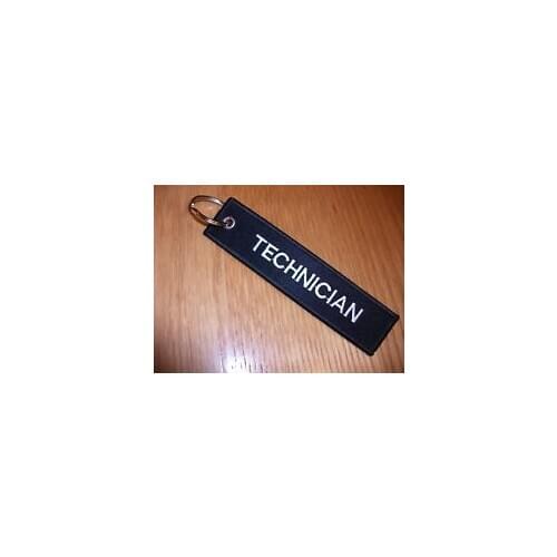 Technician Embroidered Motorcycle Motorbike Car Fabric Embroidery Keychain