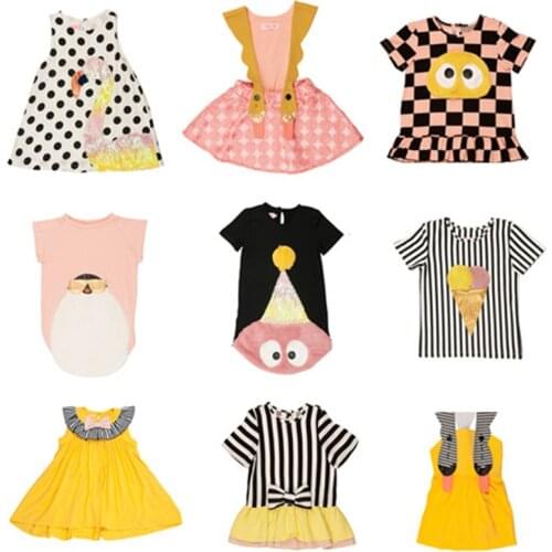Kids Clothes Set 2019 Summer StRafina Bang Girls Dress Baby Cute 3D Animal Top T Shirt Shorts Princess Party Dress for Girl