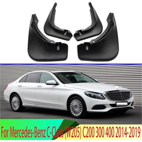 For Mercedes-Benz C-Class (W205) C200 300 400 2014-2019 Mud Flaps Splash Guards Fender Mudguard Kit Mud Flap Splash Guards 4PCS