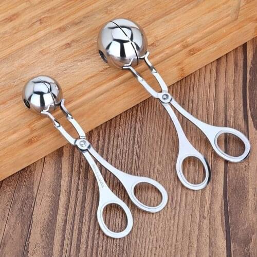 Stuffed Meatball Toolor Clip Stainless Steel Kitchen Newbie Meatball Maker DIY Fish Meat Rice Ball Maker Non-Stick Meatball Mold