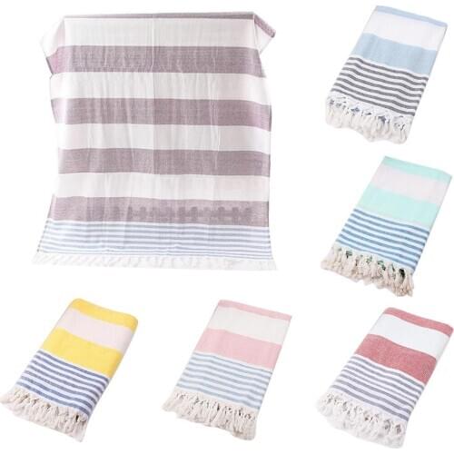 180*100cm Turkish Striped Tassel Cotton Bath Towel Travel Gym Camping Bath Towel Beach Blanket Bathtowel Cloth Mat Beach Towels