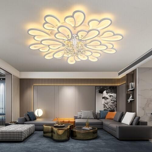 Crystal butterfly ceiling lamp living room bedroom lamp LED simple Nordic light luxury creative modern new high-end lamps