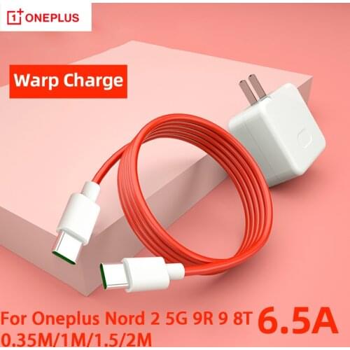 0.35m 1m 2m Warp Charge 65 Cable Oneplus Nord 2 5G 9R 9 R Pro 9pro 8t 8 T Usb Type C To Type C One Plus Usbc Dash Fast Charge
