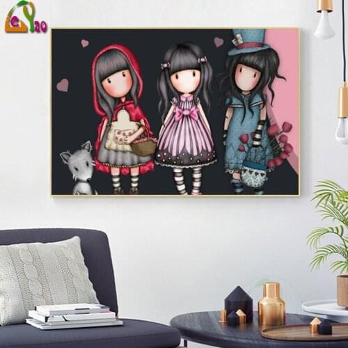 Square Round Drill 5D Diamond Painting Environmental Crafts Full Diamond Embroidery "Goliath Doll" Home decor