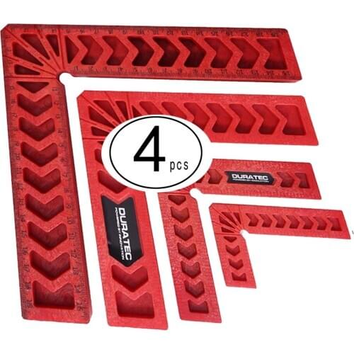 4PCS Carpenters Square Right Angle 90° L-Shaped Auxiliary Fixture Woodworking Positioning Ruler Household Woodworking Tool