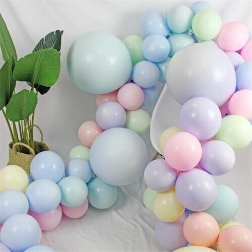 Macaron Color Latex Balloons 30pcs 5 inch Festival Birthday Party Decorative Balloons Sweet Colorful Party Hanging Decoration