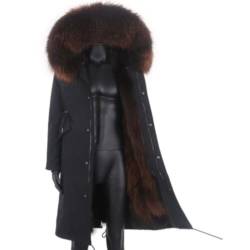 X-long Parkas Men Winter Jacket Man 2021 New Warm Windproof Casual Outerwear Real Fox Fur Coat Big Pockets High Quality Oversize