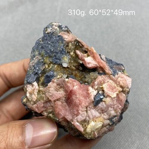 Natural Quartz Rhodochrosite and Purple Fluorite Pyrite Mineral Crystal Specimen from Guangxi Province,China