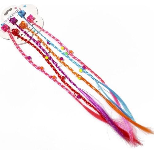 New 6ps/set Gradient Color For Girls Curler Hair Braid hair styling tools hair roller Braid Kids Child hair styling accessory