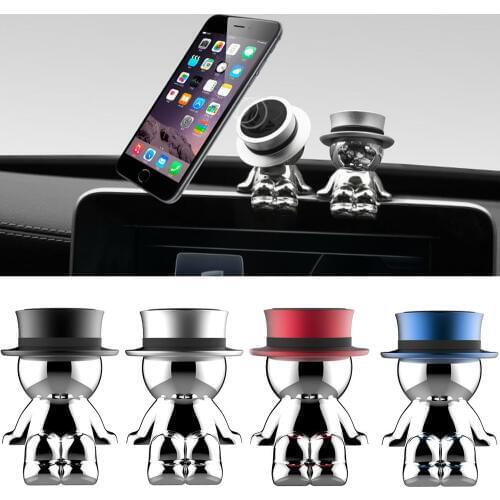 Cell Phone Tablet Stand Magnet Car Phone Holders Crazy Hat Magnetic Phone Holder 360 Rotation Car Stand Mount Mobile Holder