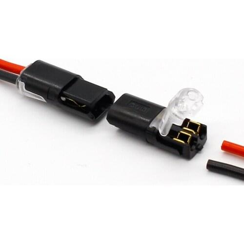 10pcs 2p Spring Connector wire with no welding no screws Quick Connector cable clamp Terminal Block 2 Way Easy Fit for led strip