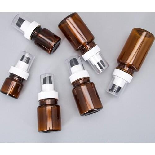 Atomizer Spray Bottle Travel Amber Lucifugal Plastic PET Portable Face Cream Jar Cosmetic Container Empty Pump Bottle Lotion