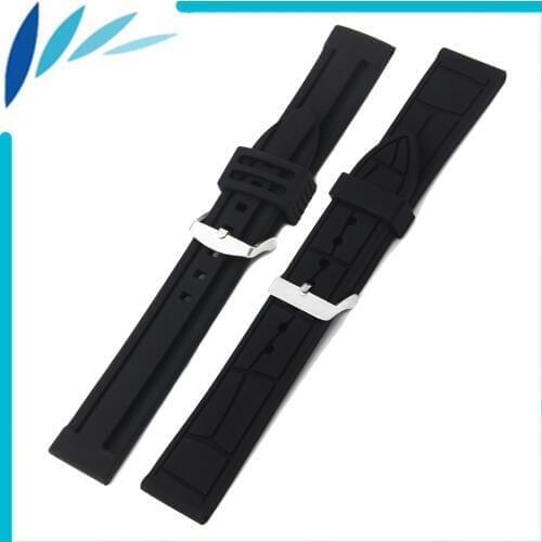 Silicone Rubber Watch Band 22mm for Samsung Gear 2 R380 / R381 / R382 Strap Wrist Loop Belt Bracelet Black Men Women + Tool