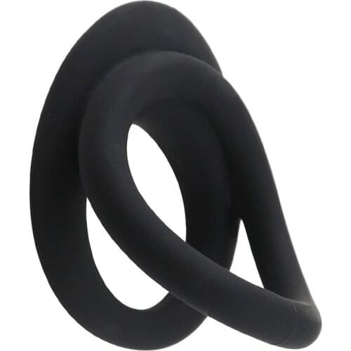 Reuable Silicone Penis Ring for Enlargement Condoms Double Bondage Erection Time Delay Extender Chastity Belt Male Sex Toys
