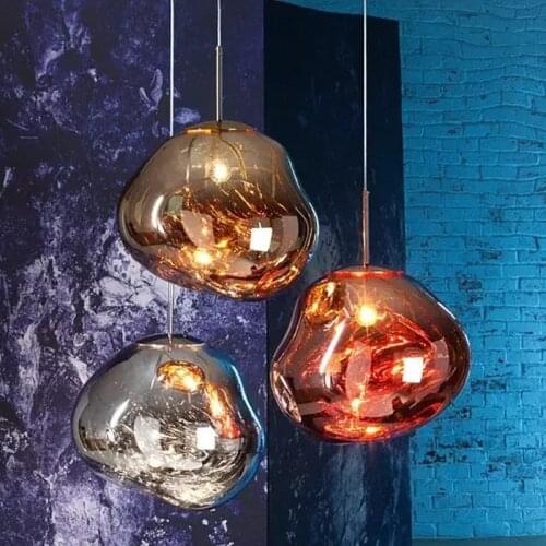 Nordic LED Melting Lava Pendant Lights Hanging Lamp Bedroom Living Room Loft Led Pendant Light Dining Room Home Decoration Lamps