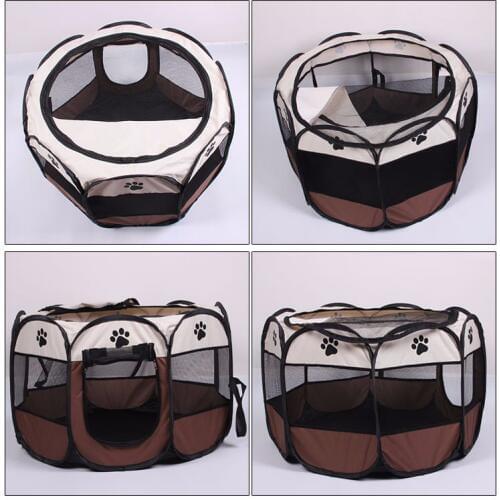 Folding Pet Small Size Carrier Tent Playpen Dog Cat Fence Cage Puppy Kennel Large Space Foldable Exercise Play Indoor Outdoor