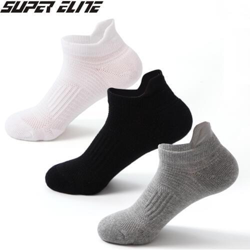 Super Elite Professional Sports Socks Unisex Fitness Cycling Running Boat Tennis Summer Soft Sock Sport Men Women 3 pairs/lot