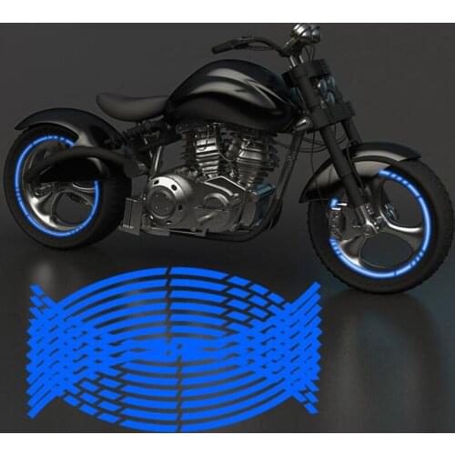 17/18 Bike Sticker Rim Reflective Bicycle Reflector Fluorescent Luminous Stickers For Outdoor Caring Personal Bicycle Supply