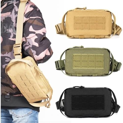 Tactical Sling Bag Military Army Emergency EDC Molle Waist Pouch Outdoor Camping Hunting Travel Phone Shoulder Chest Pack