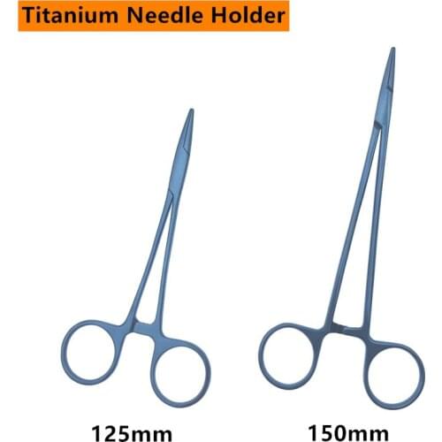 Titanium Ophthalmic Needle Holder Ophthalmic Surgical Instrument Ring Handle with Ratchet Lock Double Eyelid Tool
