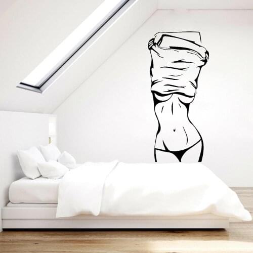 Sexy Girl Vinyl Wall Sticker Home Decor Clothes Store Beauty Salon For Bedroom Room Decoration Wall Decals Removeable Mural Y200