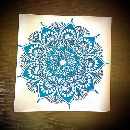 Mandala Flower Vinyl Wallpaper Art Sticker Meditation Yoga Decoration Mandala Flower Bedroom Living Room Decoration Wallpaper