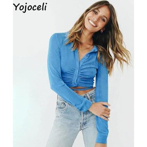 Розовые блузки Yojoceli China At AliExpress