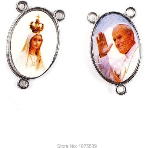 Our Lady of Fatima John Paul II Center Medal Make High Quality Rosary