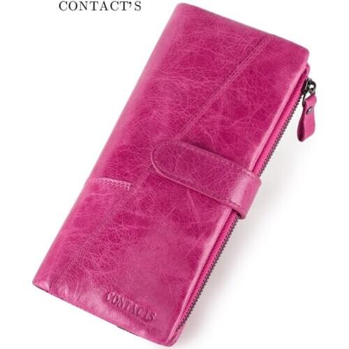 Womens Clutch Bag Womens Leather Wallets Three-fold Buckle Wallets Womens Clutches Multifunctional Large-capacity Wallets