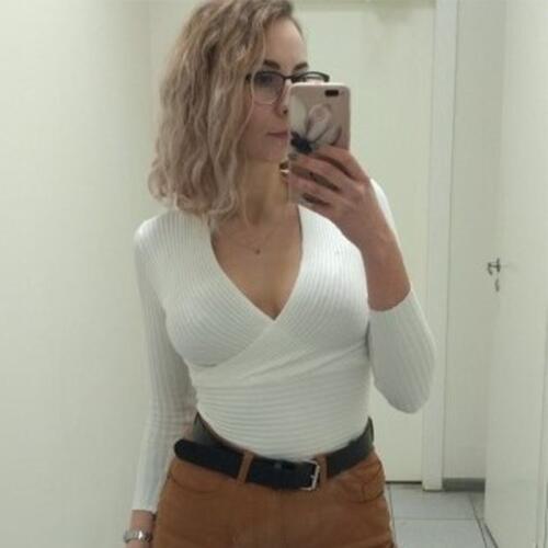 WWENN Knitted Sweater Woman Sexy V-Neck Women Women Sweaters And Pullovers Korean Long Sleeve Pull Femme Red Womens Clothing