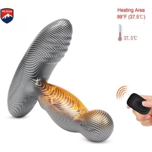 16 Frequency Prostate Masturbator 360 Rotation Adult Sex Vibrator Male P-spot Carbon Fiber Silicone Heating Anal Plug Massager