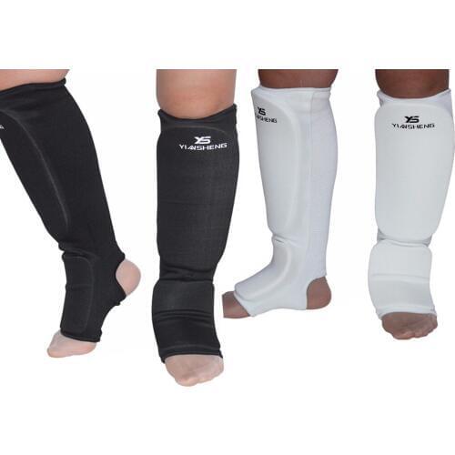 2 Pair MMA Shin Instep Foam Padded Pads Support Boxing Leg Guards Muay Thai Foot Protective Kickboxing