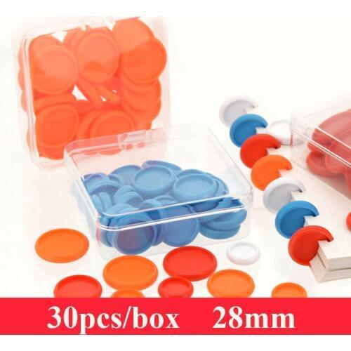 30pcs 28mm Plastic Ring Buckle Mushroom Hole Loose-leaf Notebook Boxed Discs Binder Ring Fichario Disc Notebook Planner Binders