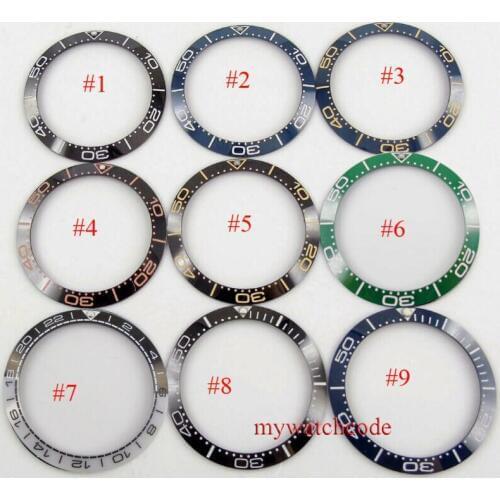 38mm black blue white green ceramic bezel insert for 40mm sub 41mm bliger watch