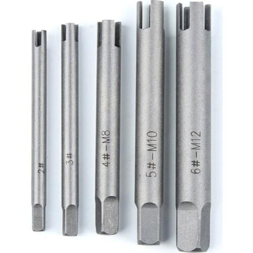 5PCS/Set Broken Tap Extractor Removal Tool Kits Screw Extractor HSS 6542 2019 new