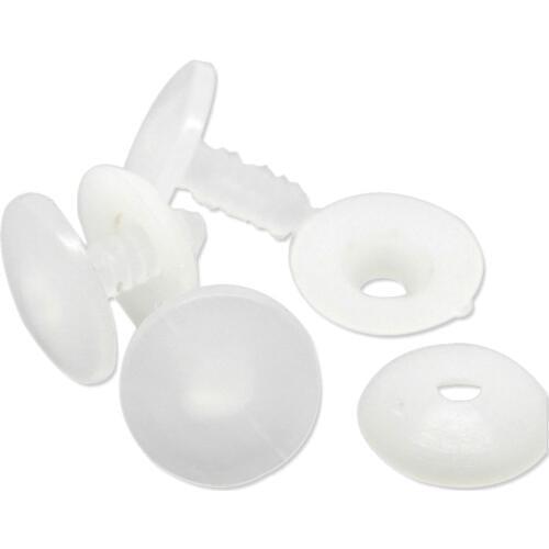 50Sets White Toy Doll Making Craft Joints 20mmx20mm 20mmx5mm