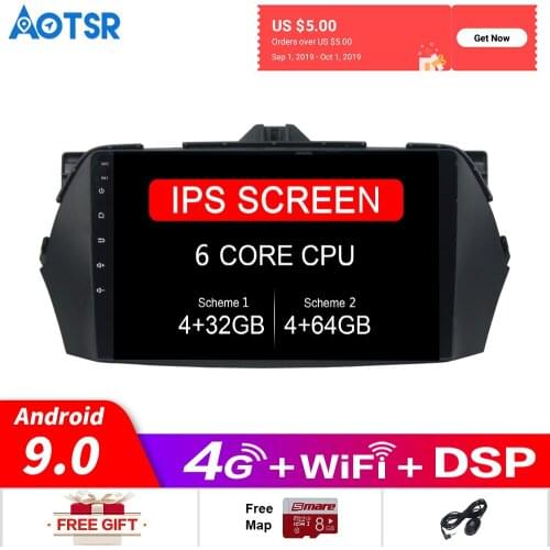 Android 9.0 DSP Car GPS Navigation radio player For Suzuki CIAZ 2013-2017 Multimedia Radio Audio Player Headunit No DVD player