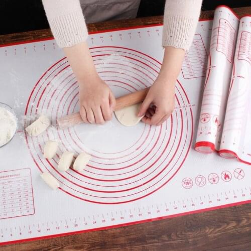 Large 80*60cmSilicone Baking Mat Pastry Rolling Kneading Baking Pad Kitchen Mat Crepes Pizza Dough Non-stick Pan Cooking Tools