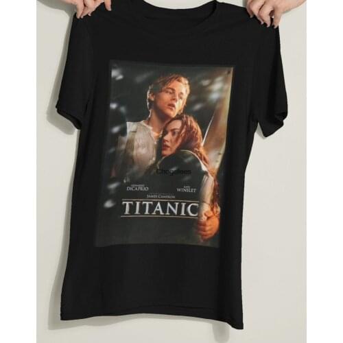 Titanic 90s leoanardo & kate retro style top tee vintageT Shirtlong sleeve Retro T shirt